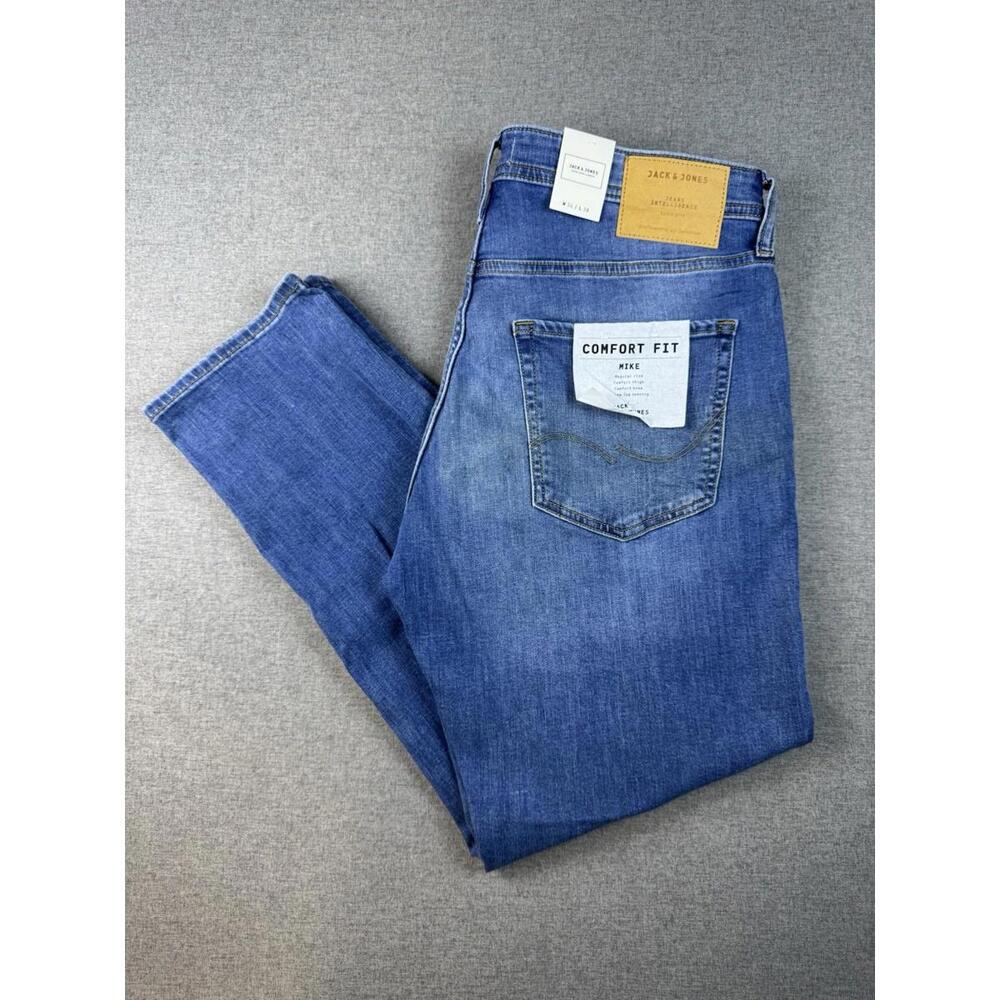 Jack & Jones Slim Fit Glenn Men’s Fox Comfort Buttonfly Jeans Size 34W/30L